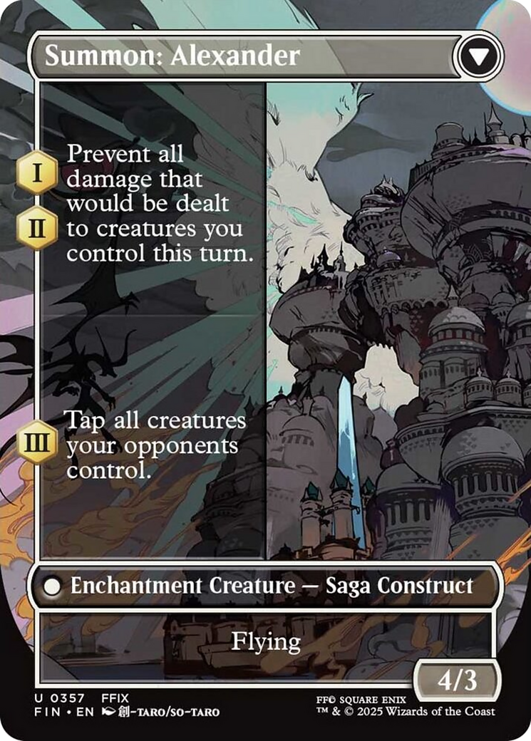 Back face of Crystal Fragments // Summon: Alexander - Artifact — Equipment card
