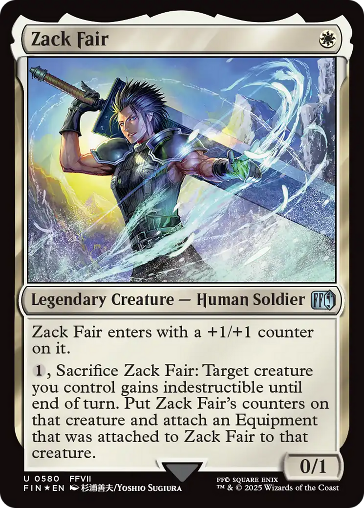 Zack Fair - Uncommon Legendary Creature — Human Soldier card from Final Fantasy