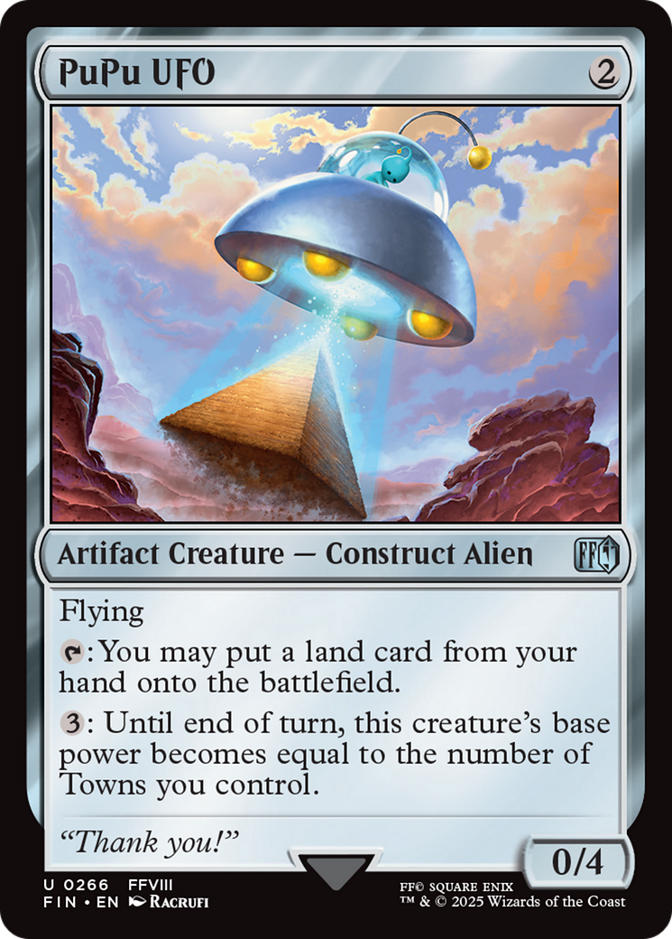 PuPu UFO - Uncommon Artifact Creature — Construct Alien card from Final Fantasy