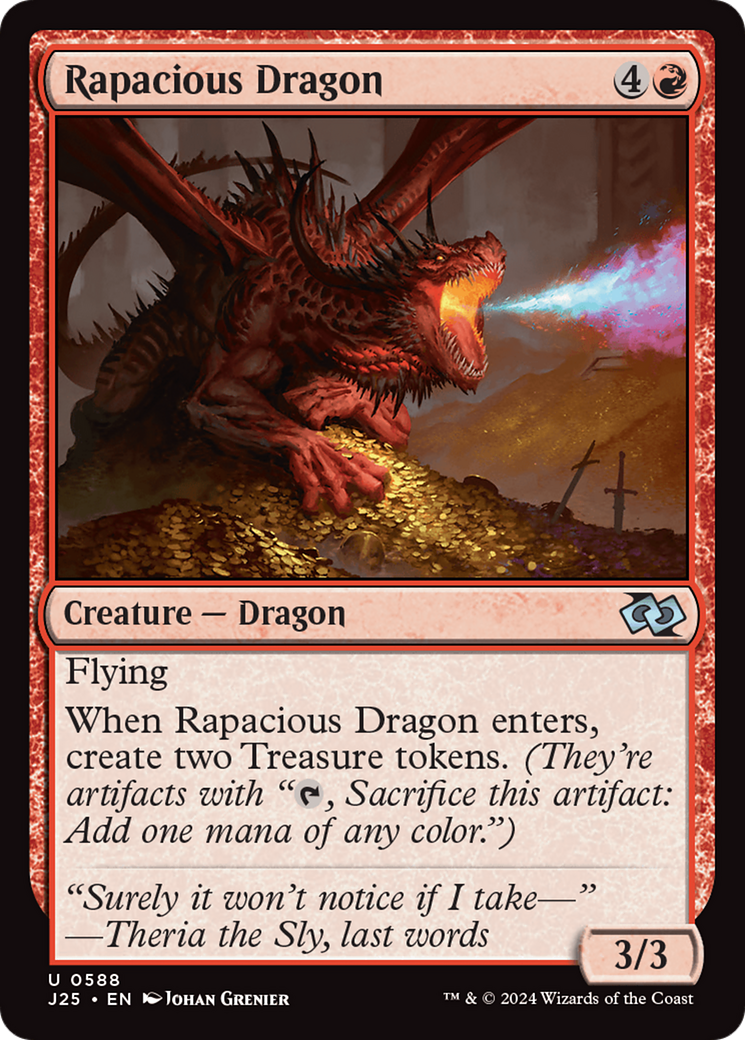 Rapacious Dragon - Uncommon Creature — Dragon card from Foundations Jumpstart