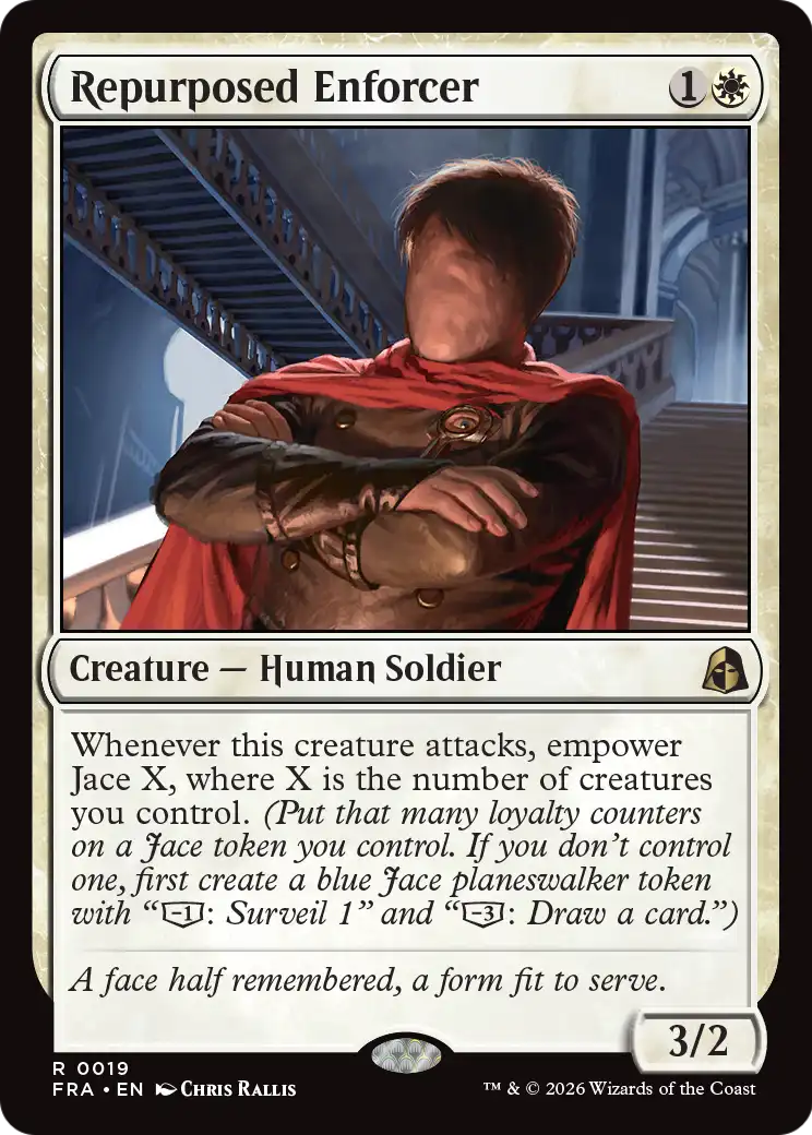 Repurposed Enforcer - Rare Creature — Human Soldier card from Reality Fracture