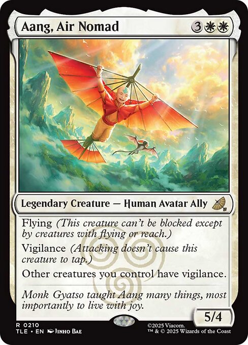 Aang, Air Nomad - Rare card from TLE