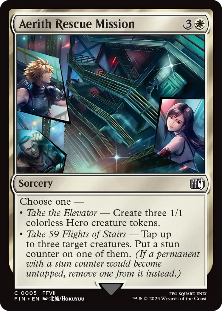 Aerith Rescue Mission - Common Sorcery card from Final Fantasy