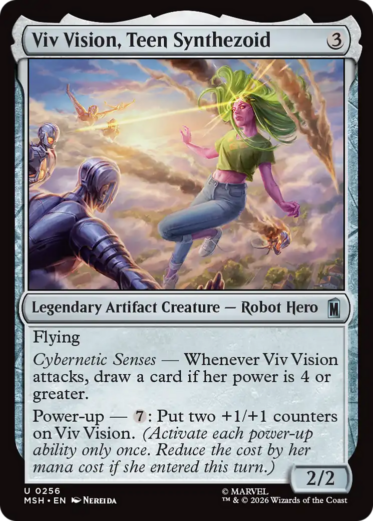 Viv Vision, Teen Synthezoid - Uncommon Legendary Artifact Creature — Robot Hero card from Marvel Super Heroes