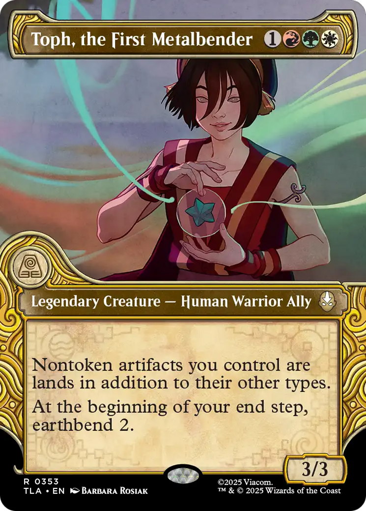 Toph, the First Metalbender - Rare Legendary Creature — Human Warrior Ally card from Avatar: The Last Airbender