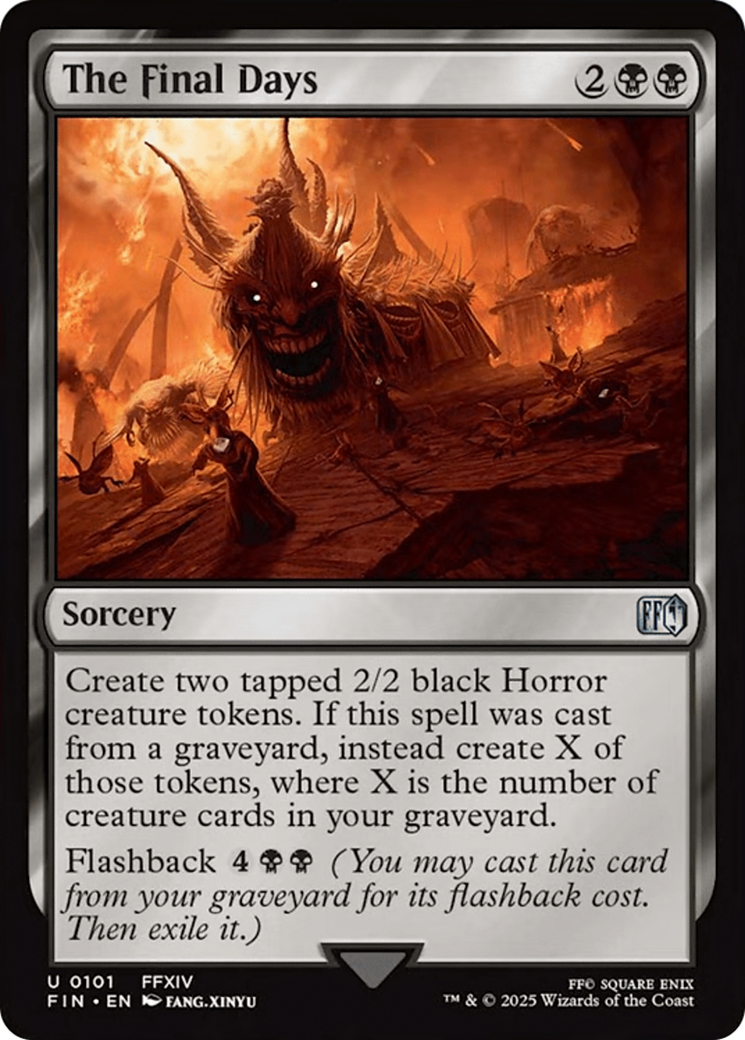 The Final Days - Uncommon Sorcery card from Final Fantasy