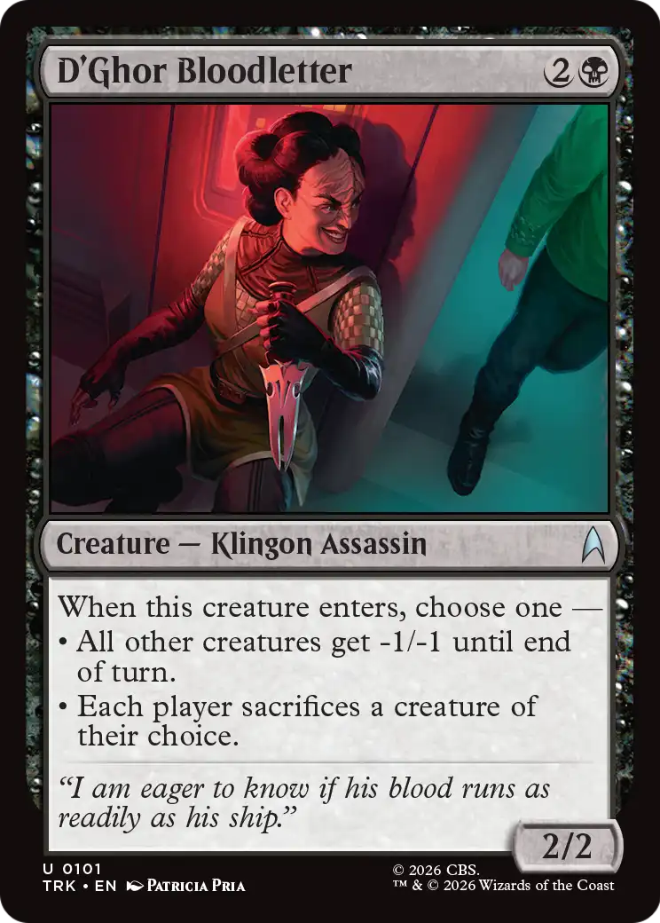 D'Ghor Bloodletter - Uncommon Creature — Klingon Assassin card from Star Trek