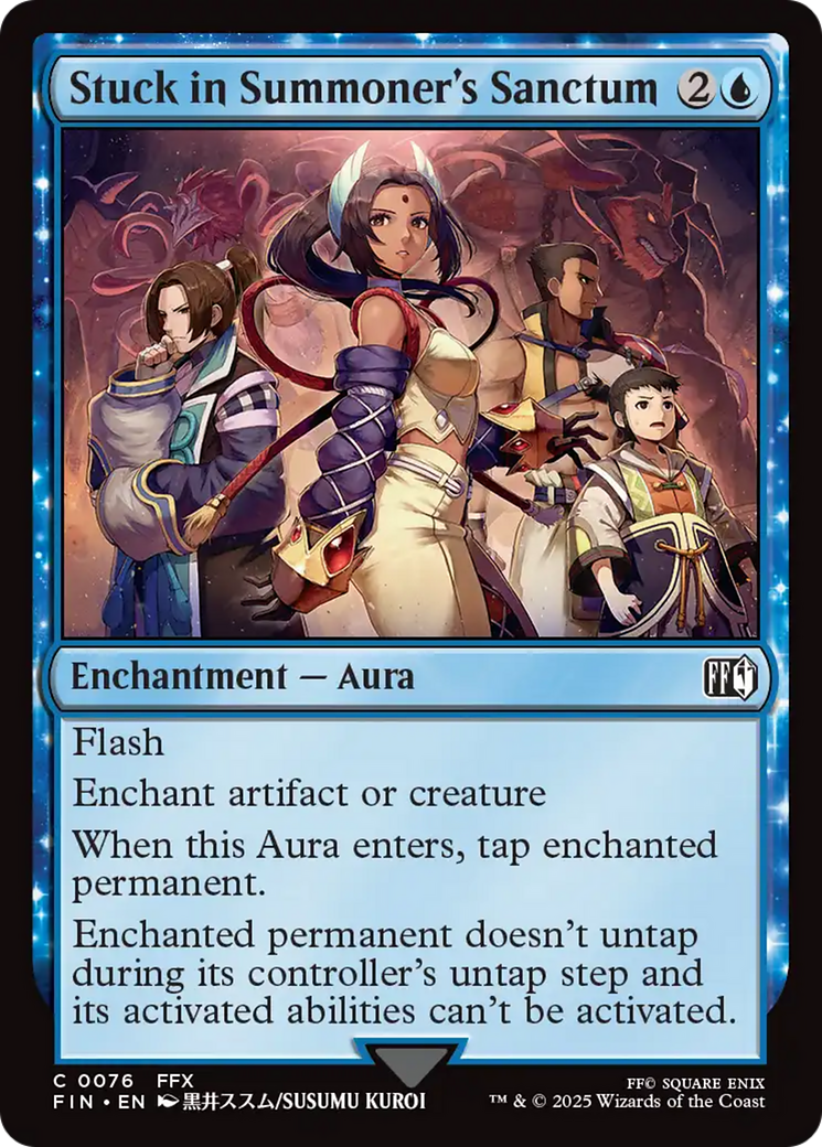 Stuck in Summoner's Sanctum - Common Enchantment — Aura card from Final Fantasy