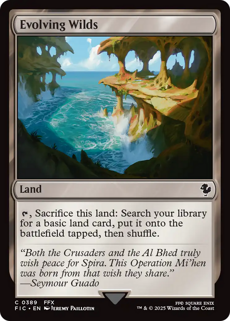 Evolving Wilds - Common Land card from Final Fantasy Commander