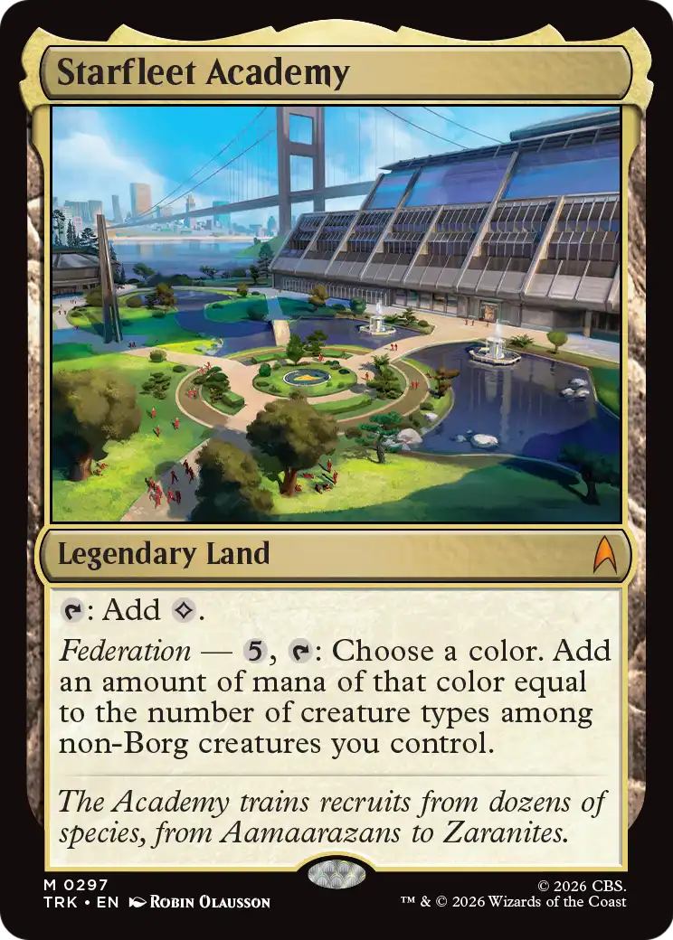 Starfleet Academy - Mythic Legendary Land card from Star Trek