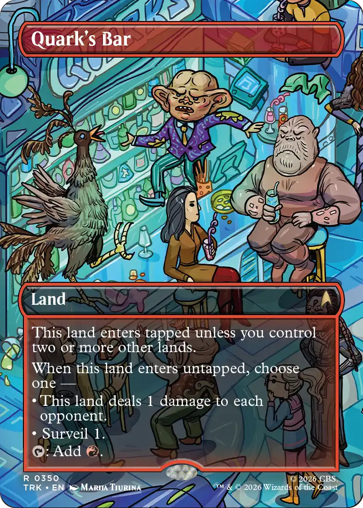 Quark's Bar - Rare Land card from Star Trek