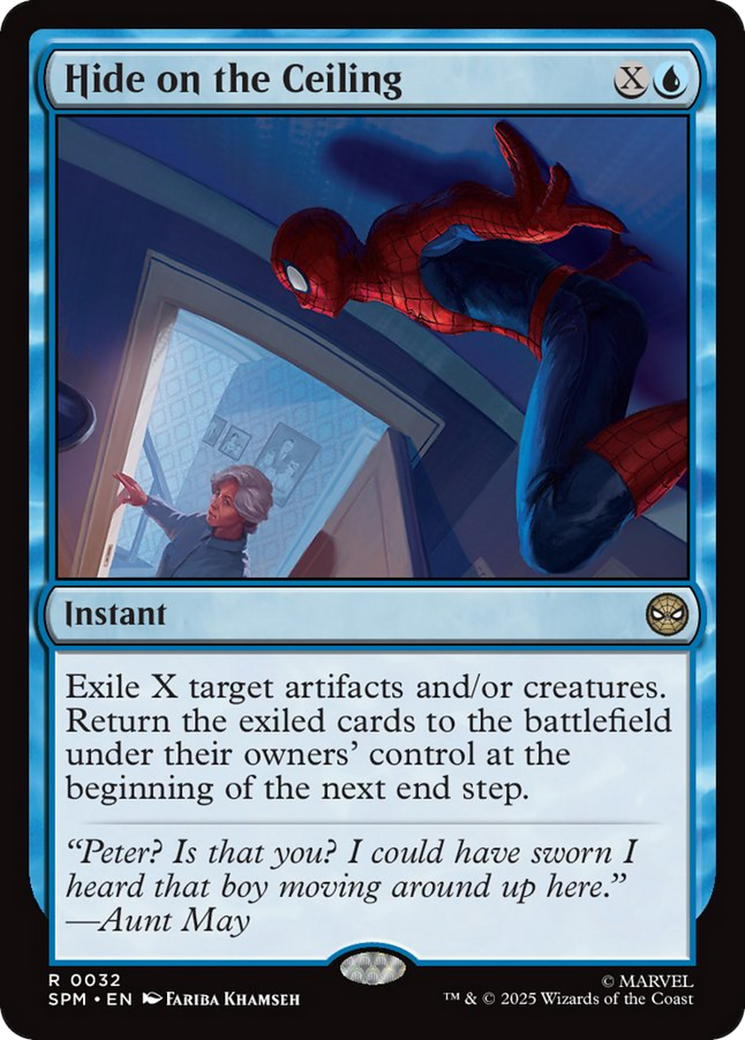 Hide on the Ceiling - Rare Instant card from Marvel's Spider-Man