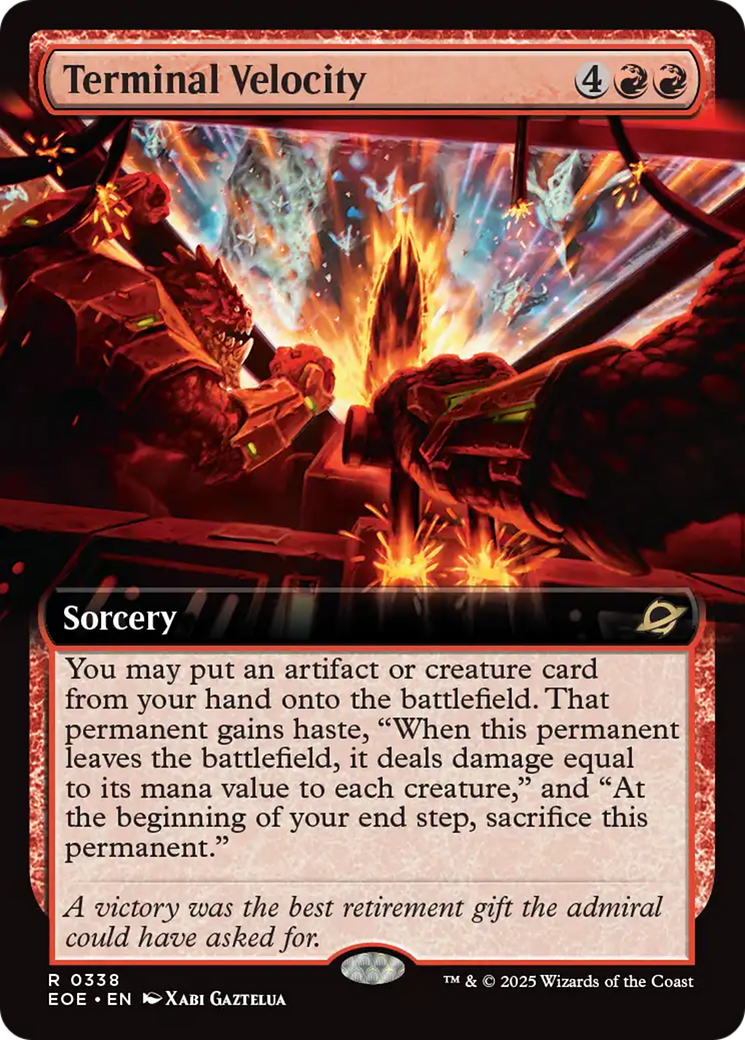 Terminal Velocity - Rare Sorcery card from Edge of Eternities