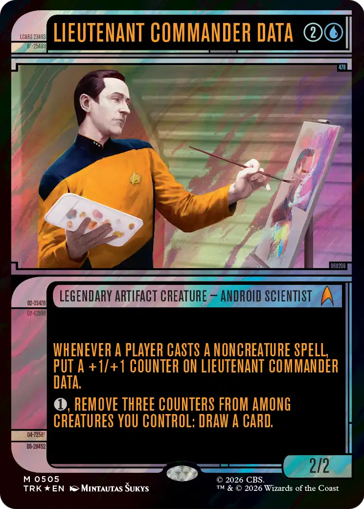 Lieutenant Commander Data - Mythic Legendary Artifact Creature — Android Scientist card from Star Trek