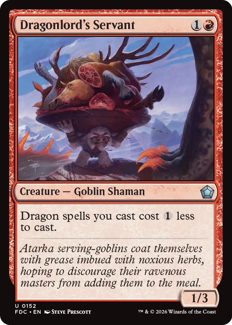Dragonlord's Servant - Uncommon Creature — Goblin Shaman card from Foundations Commander