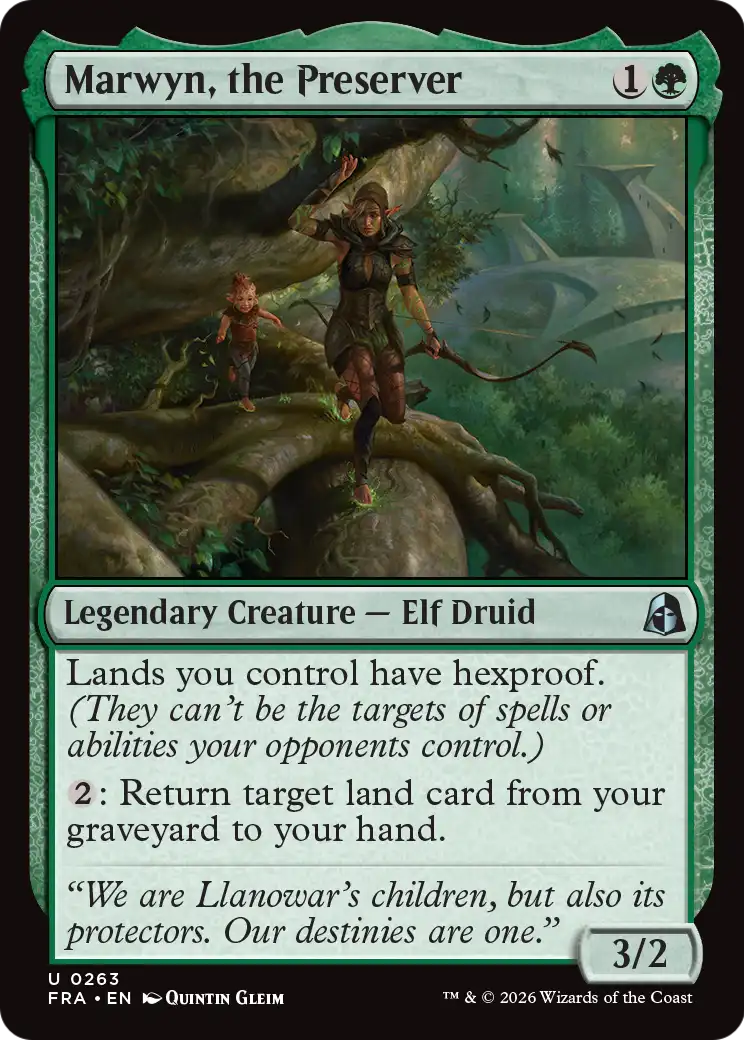 Marwyn, the Preserver - Uncommon Legendary Creature — Elf Druid card from Reality Fracture