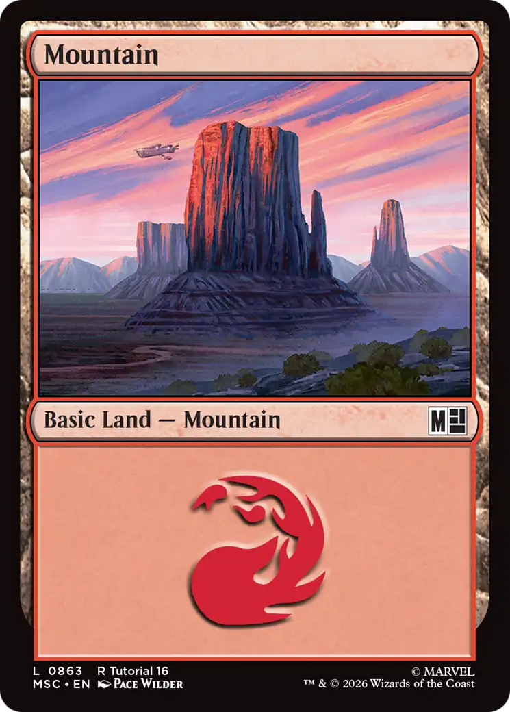 Mountain - Common Basic Land — Mountain card from Marvel Super Heroes Commander
