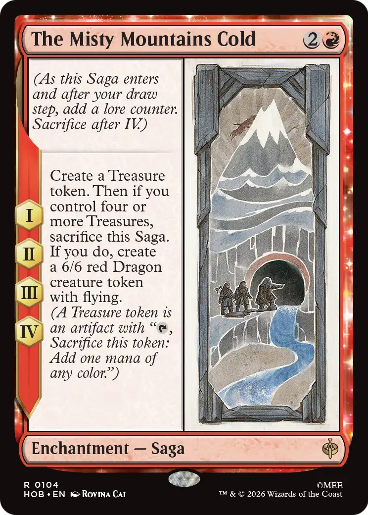 The Misty Mountains Cold - Rare Enchantment — Saga card from The Hobbit