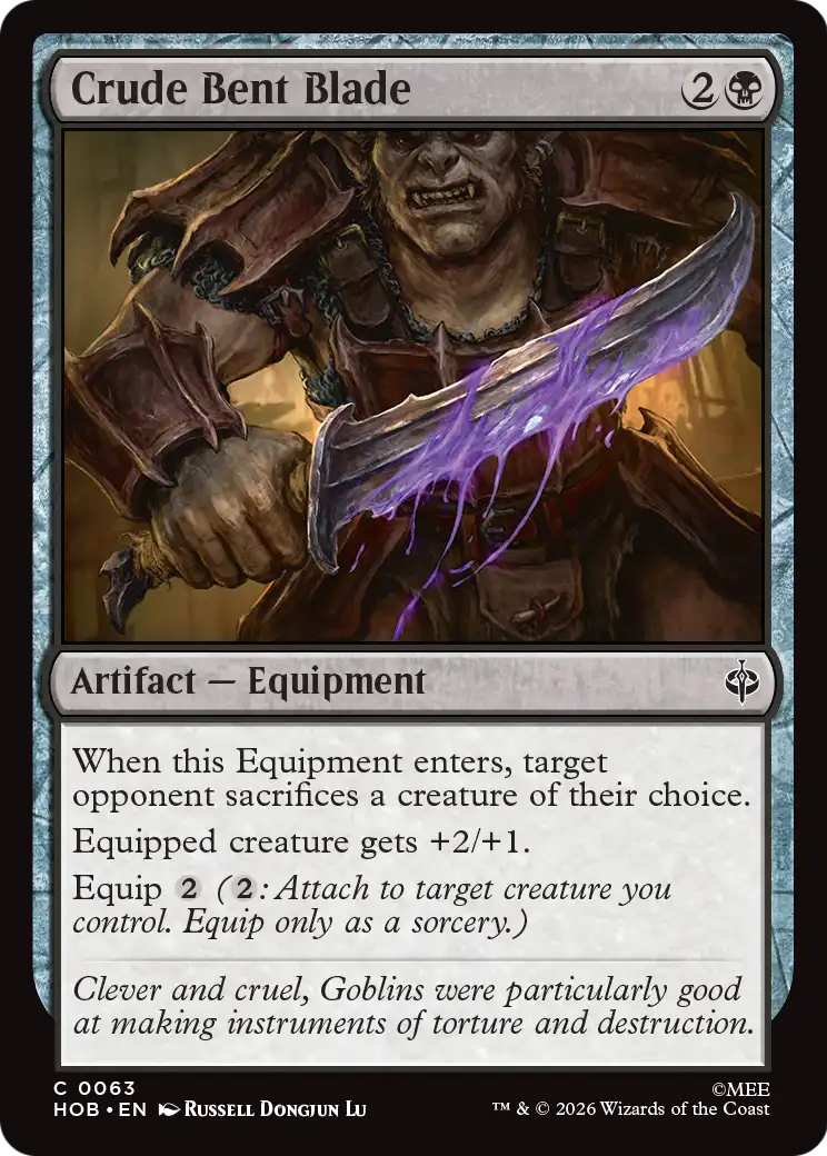 Crude Bent Blade - Common Artifact — Equipment card from The Hobbit
