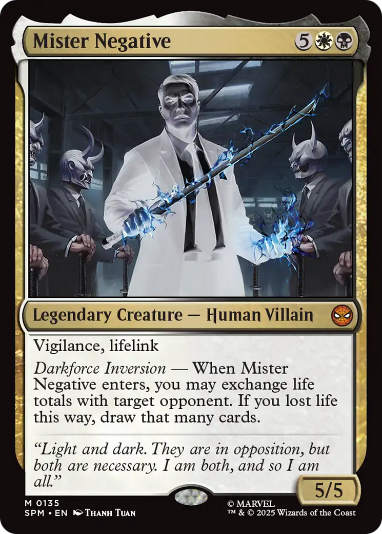 Mister Negative - Mythic Legendary Creature — Human Villain card from Marvel's Spider-Man