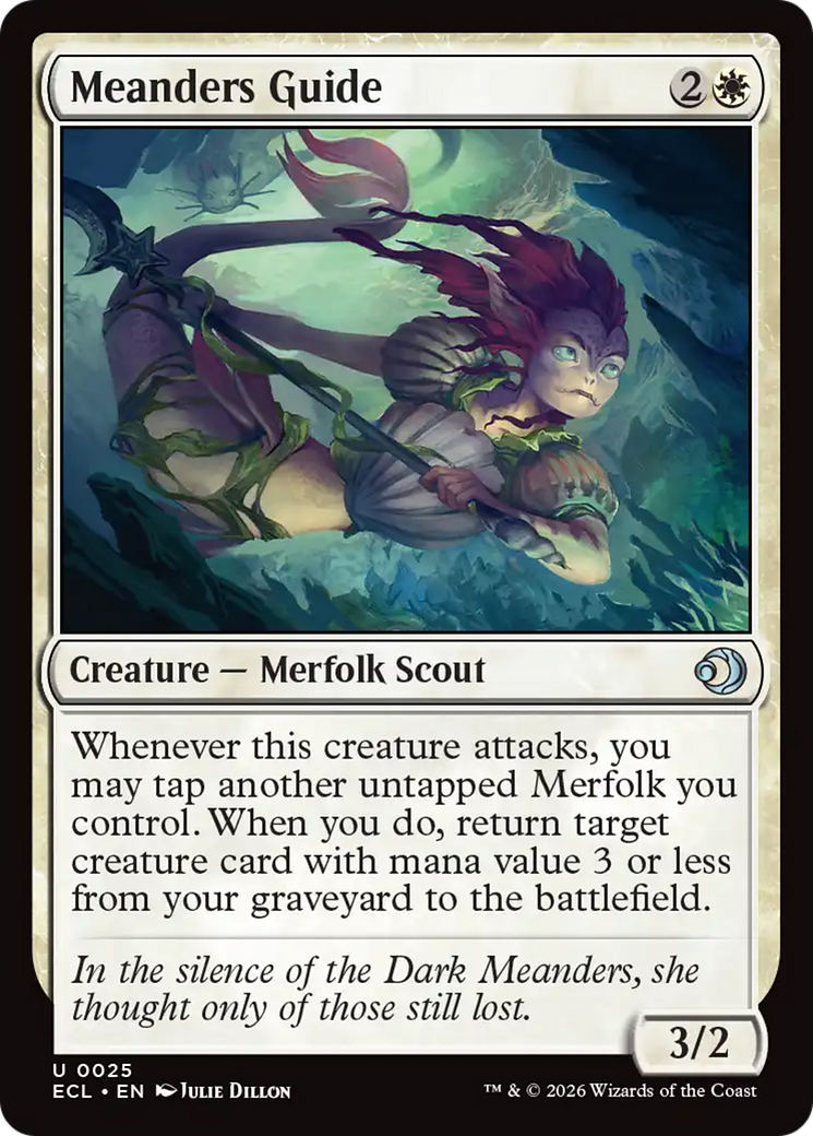 Meanders Guide - Uncommon Creature — Merfolk Scout card from Lorwyn Eclipsed