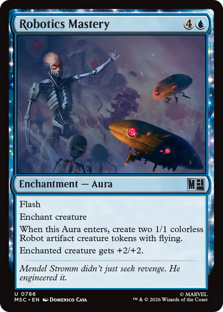 Robotics Mastery - Uncommon Enchantment — Aura card from Marvel Super Heroes Commander