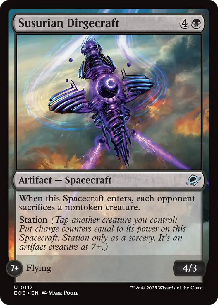 Susurian Dirgecraft - Uncommon Artifact — Spacecraft card from Edge of Eternities