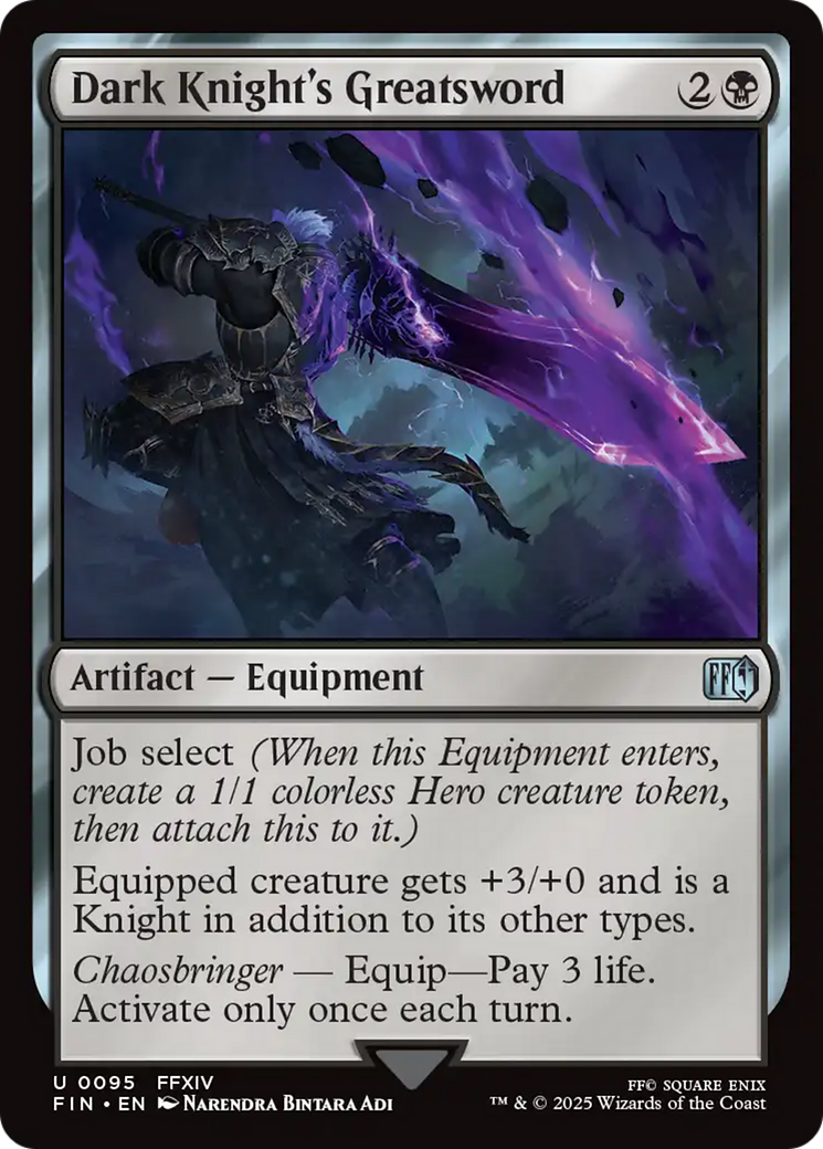 Dark Knight's Greatsword - Uncommon Artifact — Equipment card from Final Fantasy