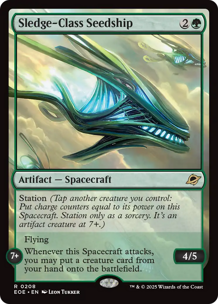 Sledge-Class Seedship - Rare Artifact — Spacecraft card from Edge of Eternities