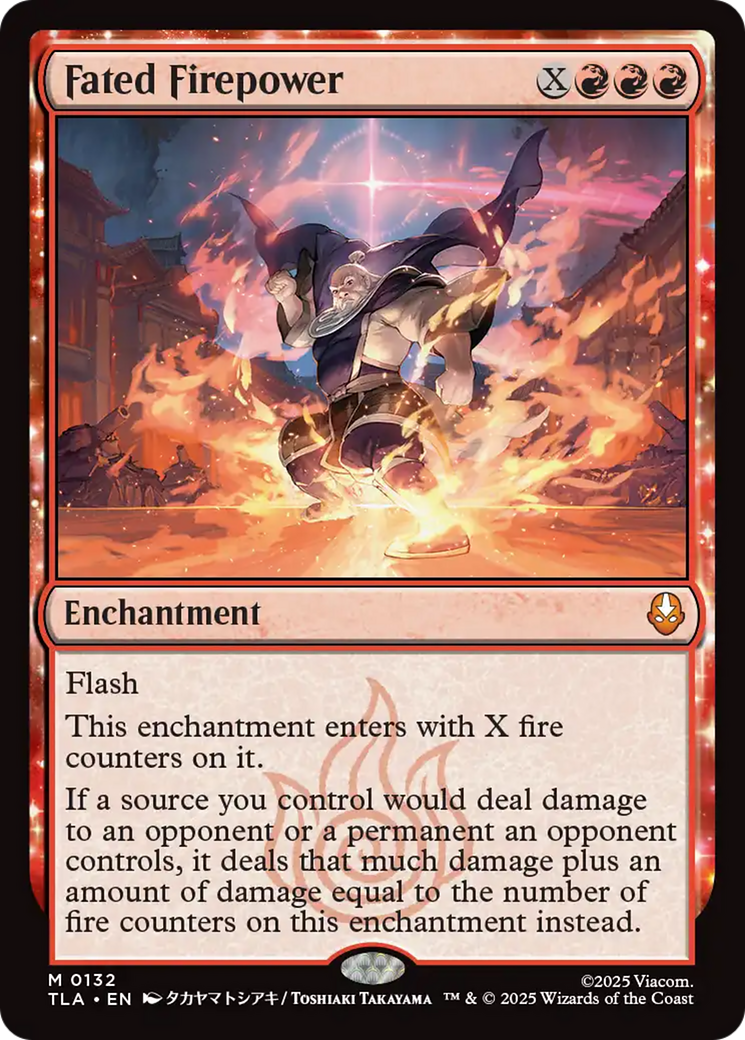 Fated Firepower - Mythic Enchantment card from Avatar: The Last Airbender