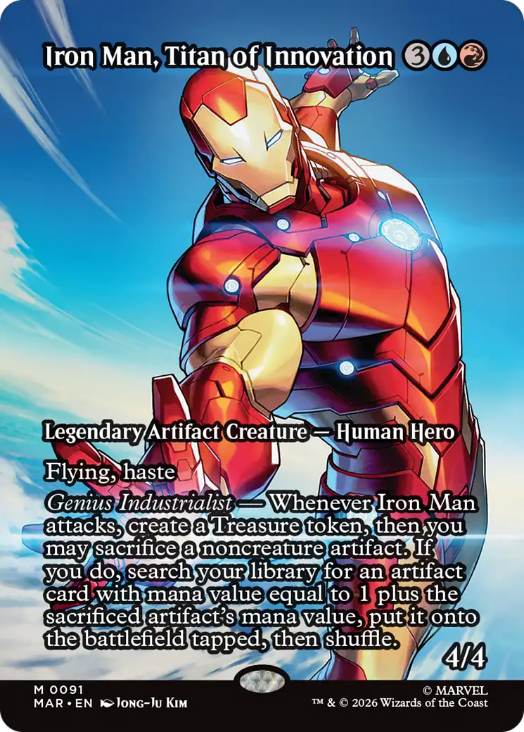 Iron Man, Titan of Innovation - Mythic Legendary Artifact Creature — Human Hero card from Marvel Universe
