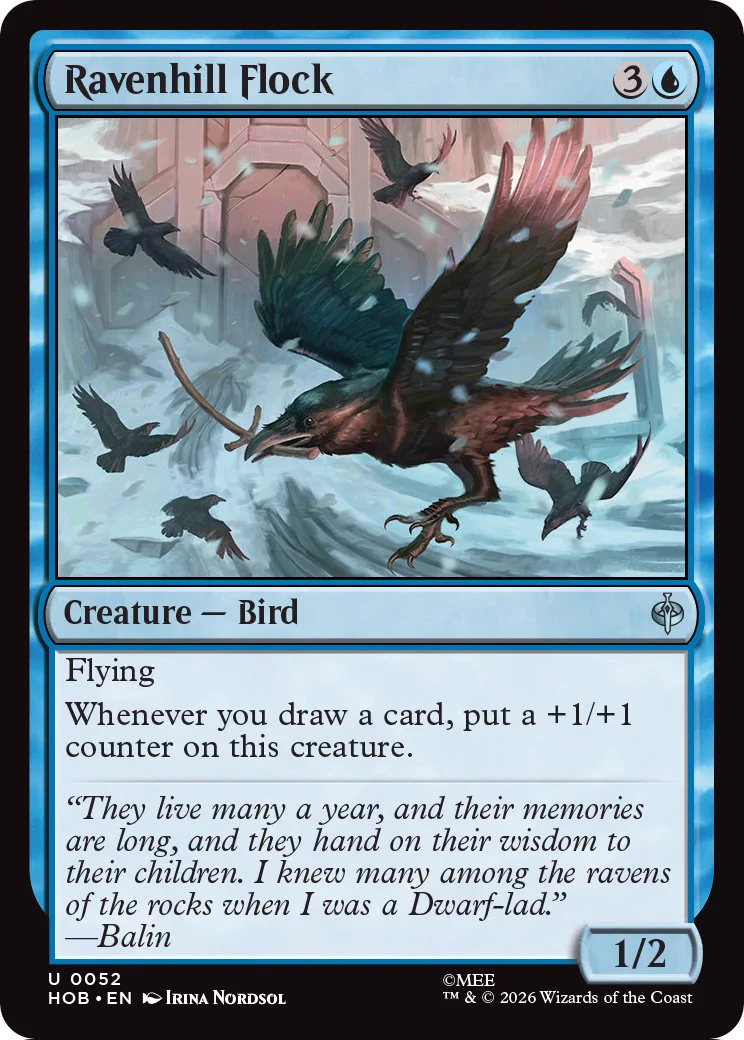 Ravenhill Flock - Uncommon Creature — Bird card from The Hobbit