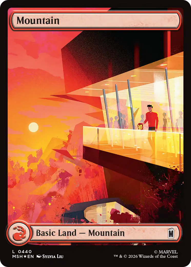 Mountain - Common Basic Land — Mountain card from Marvel Super Heroes