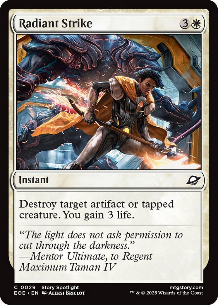 Radiant Strike - Common Instant card from Edge of Eternities