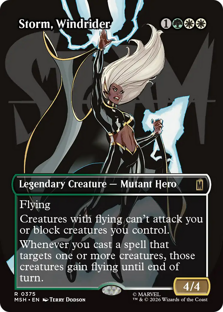Storm, Windrider - Rare Legendary Creature — Mutant Hero card from Marvel Super Heroes