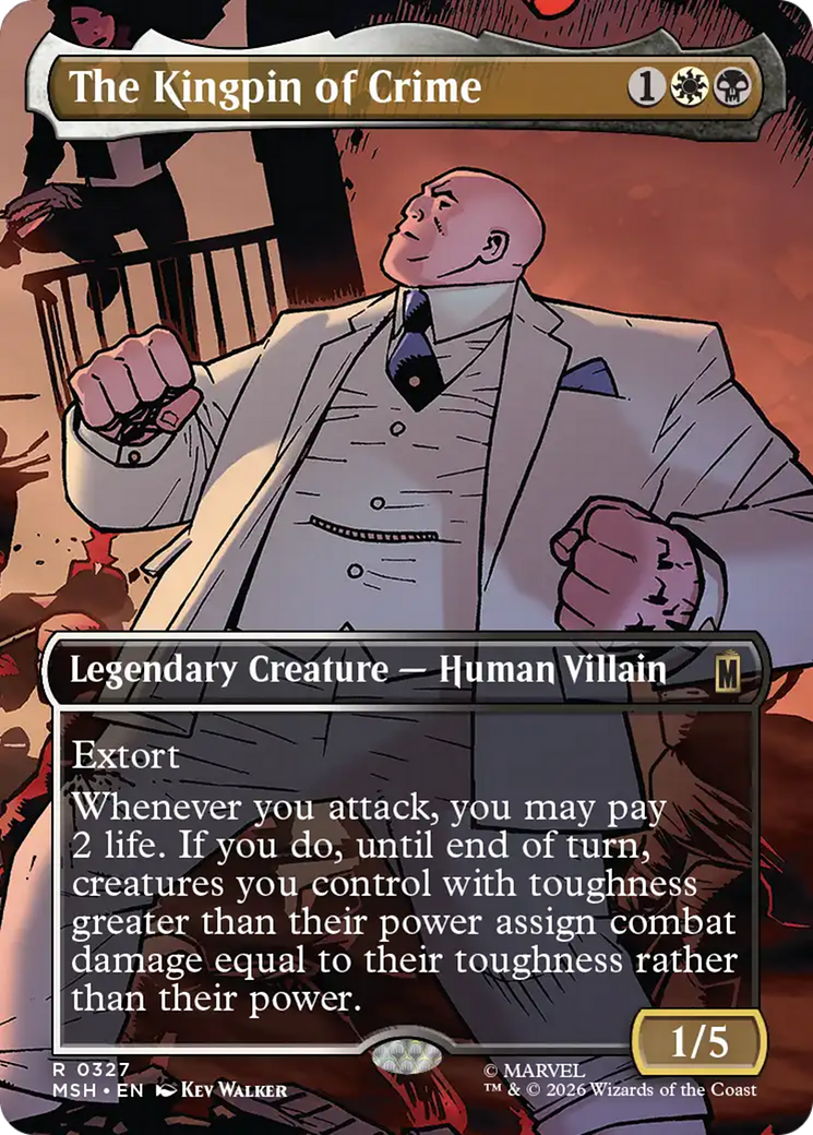 The Kingpin of Crime - Rare Legendary Creature — Human Villain card from Marvel Super Heroes