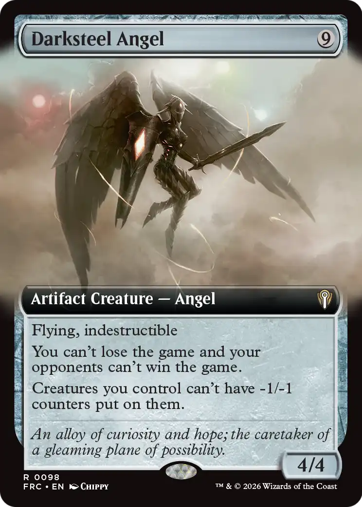 Darksteel Angel - Rare Artifact Creature — Angel card from Reality Fracture Commander