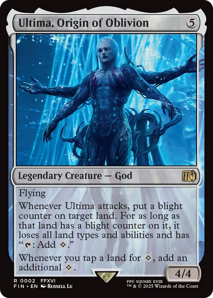 Ultima, Origin of Oblivion - Rare Legendary Creature — God card from Final Fantasy