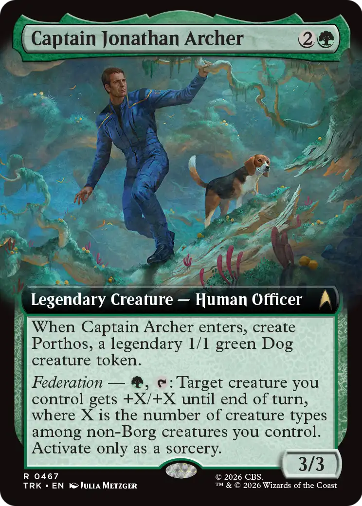 Captain Jonathan Archer - Rare Legendary Creature — Human Officer card from Star Trek