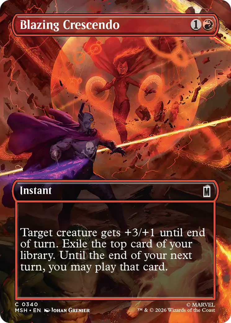 Blazing Crescendo - Common Instant card from Marvel Super Heroes