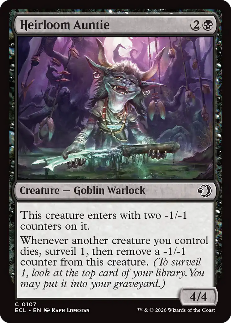 Heirloom Auntie - Common Creature — Goblin Warlock card from Lorwyn Eclipsed
