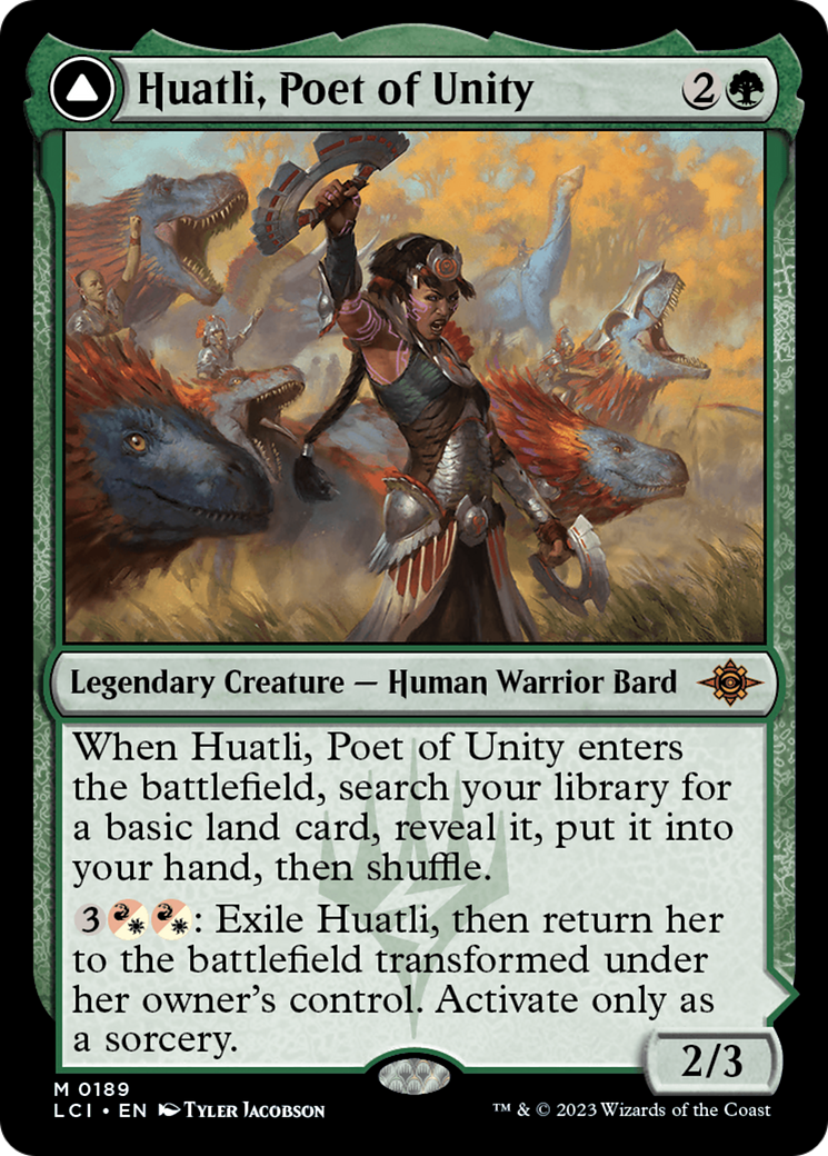 Image of card Huatli, Poet of Unity // Roar of the Fifth People