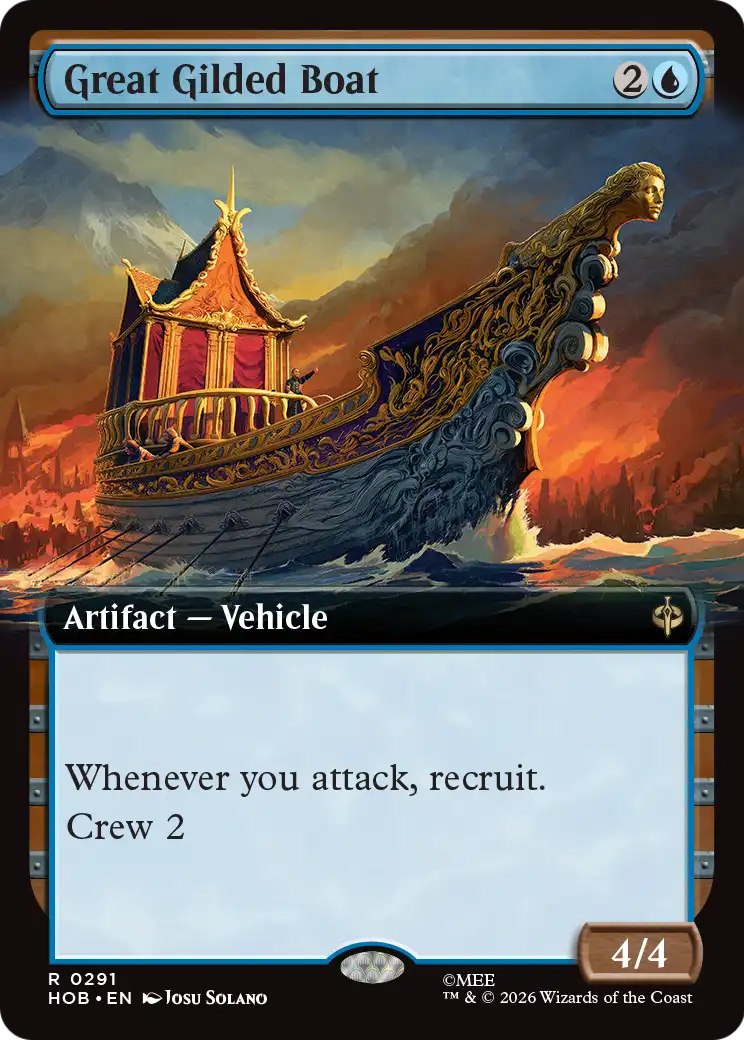 Great Gilded Boat - Rare Artifact — Vehicle card from The Hobbit