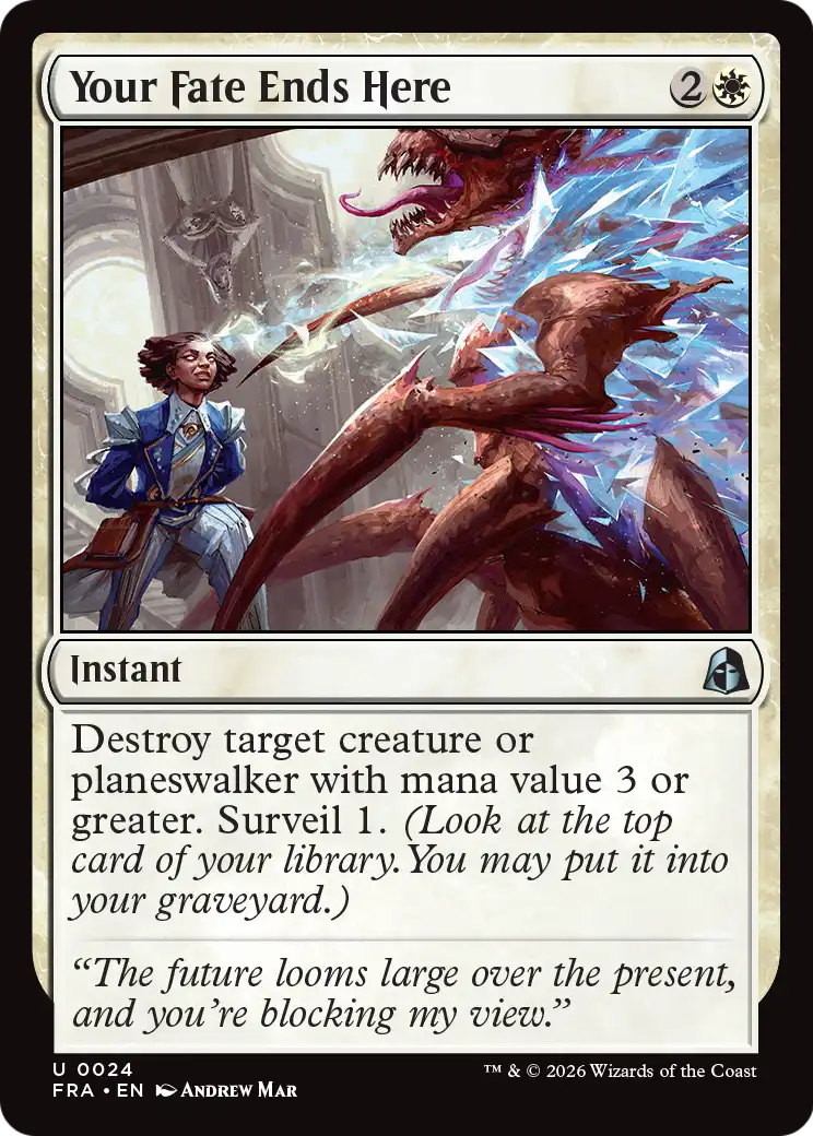 Your Fate Ends Here - Uncommon Instant card from Reality Fracture