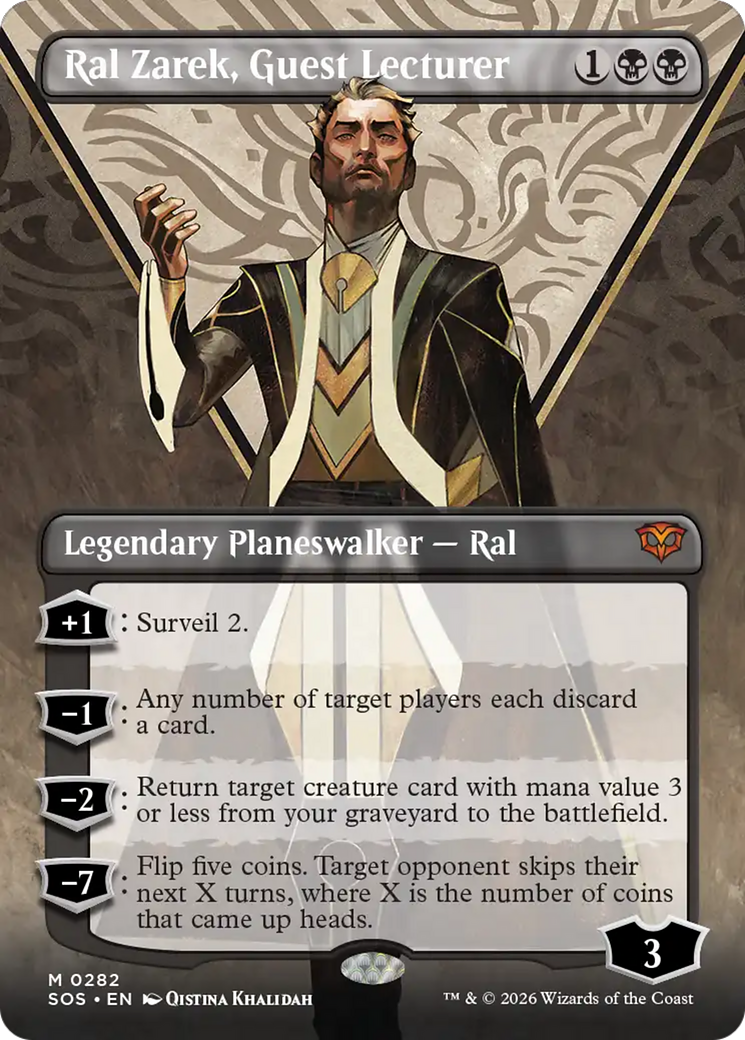Ral Zarek, Guest Lecturer - Mythic Legendary Planeswalker — Ral card from Secrets of Strixhaven