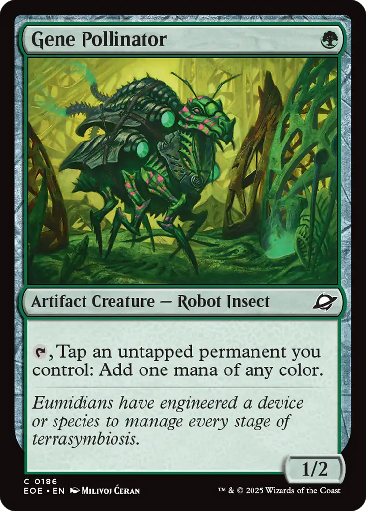 Gene Pollinator - Common Artifact Creature — Robot Insect card from Edge of Eternities