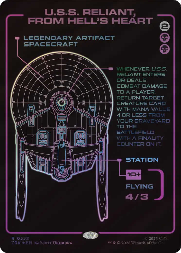 U.S.S. Reliant, From Hell's Heart - Rare Legendary Artifact — Spacecraft card from Star Trek