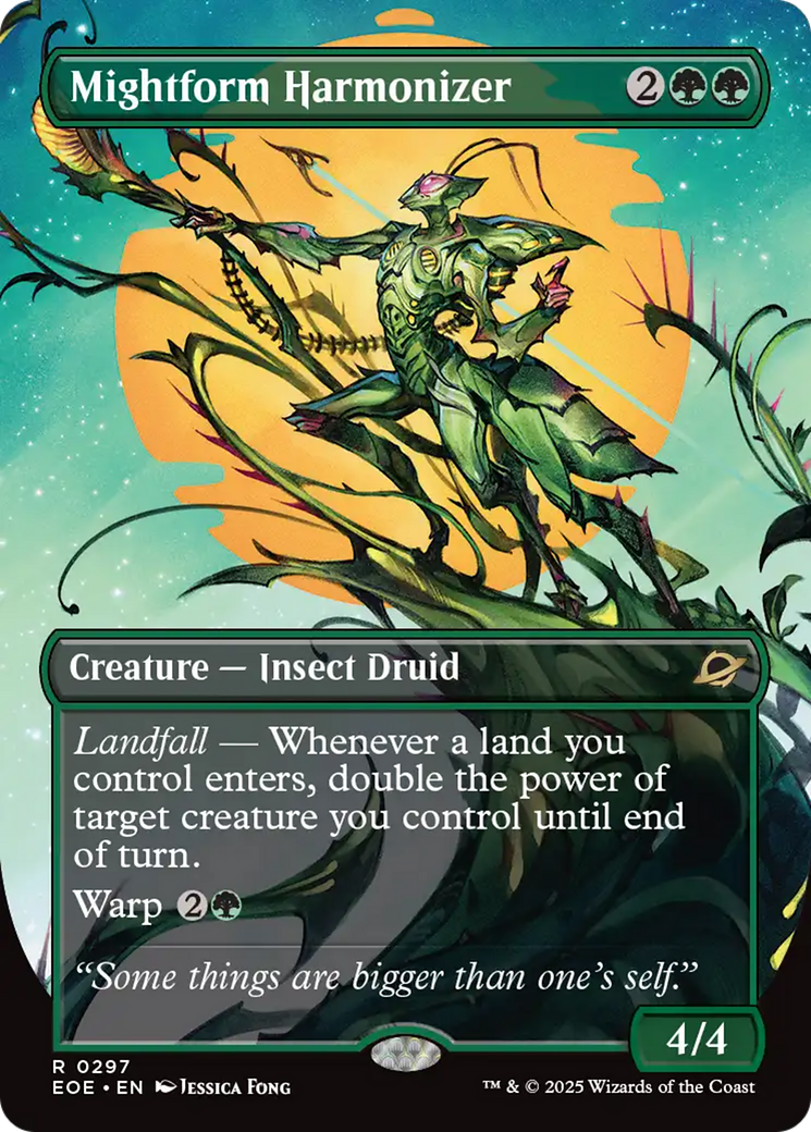 Mightform Harmonizer - Rare Creature — Insect Druid card from Edge of Eternities