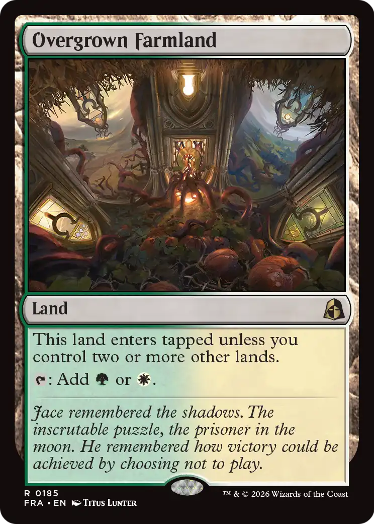 Overgrown Farmland - Rare Land card from Reality Fracture