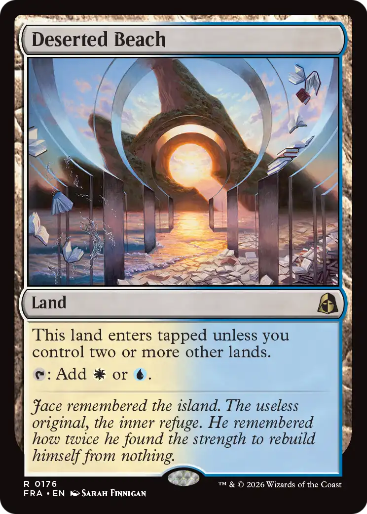 Deserted Beach - Rare Land card from Reality Fracture